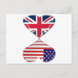 Flag Art in Großbritannien und den USA Postkarte