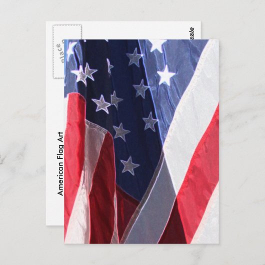 Flag Art Postkarte (Vorne/Hinten)
