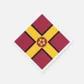 Flag auf dem Northamptonshire Paper Napkins Serviette (Ecke)