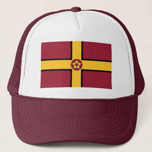 Flag auf Northamptonshire Headswehhat Truckerkappe (Vorderseite)