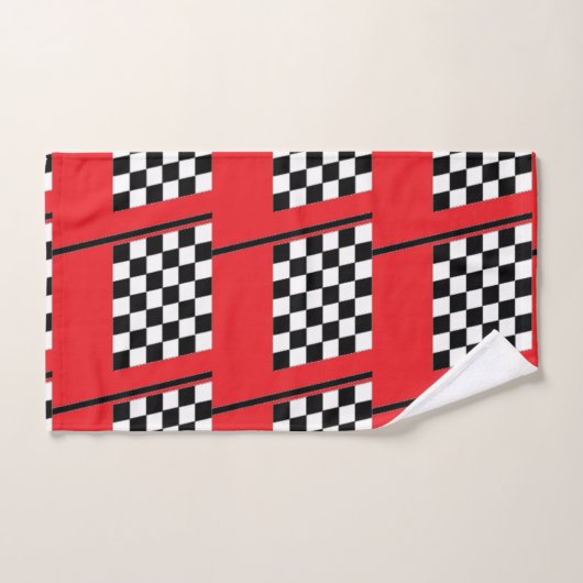 Flag auf rot badhandtuch set (Handtuch)