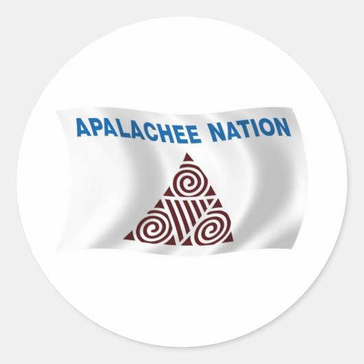 Flag-Aufkleber für Apalachee Nation Runder Aufkleber (Vorderseite)