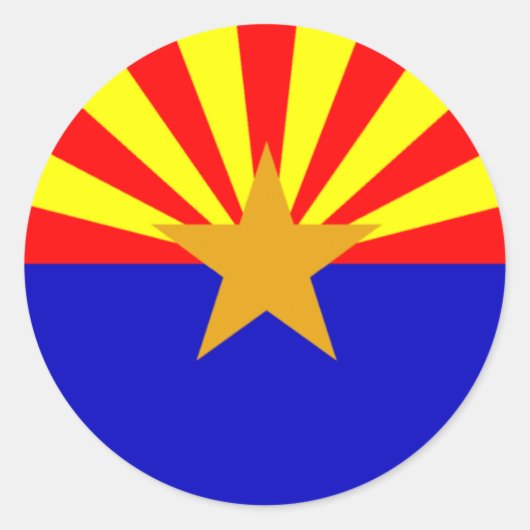 Flag-Aufkleber für Arizona Runder Aufkleber (Vorderseite)