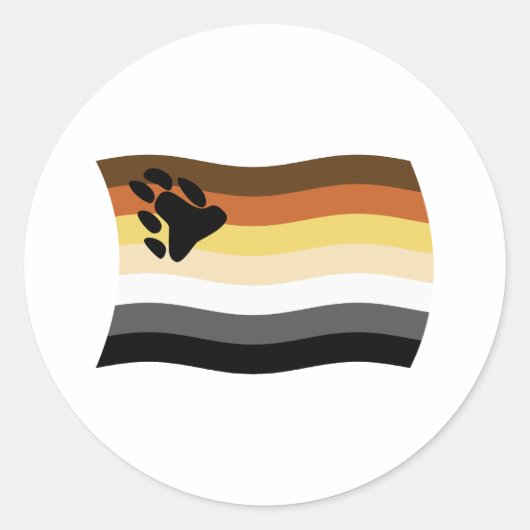 Flag-Aufkleber für Bärenbrüder Runder Aufkleber (Vorderseite)
