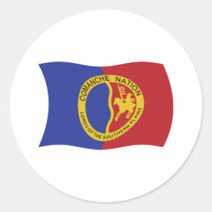 Flag-Aufkleber für Comanche Nation Runder Aufkleber