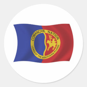 Flag-Aufkleber für Comanche Nation Runder Aufkleber