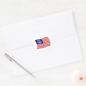 Flag-Aufkleber für das US-Friedenszeichen Runder Aufkleber (Umschlag)