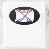 Flag-Aufkleber für die assyrische Nation Ovaler Aufkleber (Tasche)