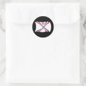 Flag-Aufkleber für die assyrische Nation Runder Aufkleber (Tasche)