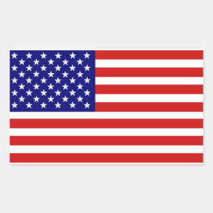 Flag-Aufkleber für die USA Rechteckiger Aufkleber