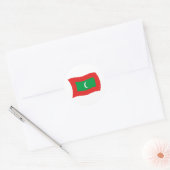 Flag-Aufkleber für Malediven Runder Aufkleber (Umschlag)