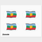 Flag-Aufkleber für Mapuches Ovaler Aufkleber (Blatt)
