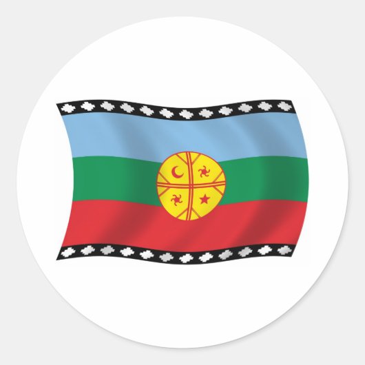 Flag-Aufkleber für Mapuches Runder Aufkleber (Vorderseite)