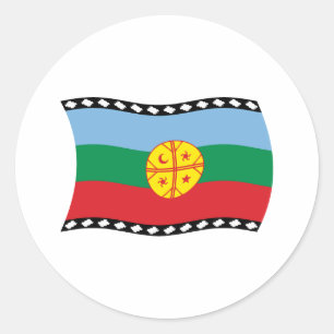 Flag-Aufkleber für Mapuches Runder Aufkleber