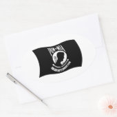 Flag-Aufkleber für POW & MIA Ovaler Aufkleber (Umschlag)