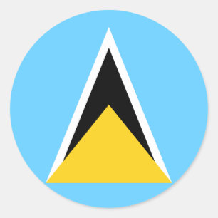 Flag-Aufkleber für Saint Lucia Runder Aufkleber