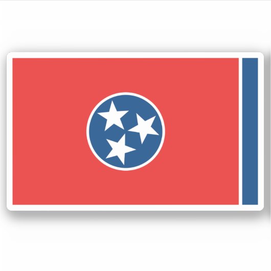 Flag-Aufkleber für Tennessee Aufkleber (Vorderseite)