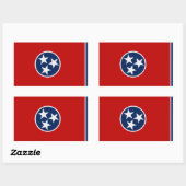 Flag-Aufkleber für Tennessee Rechteckiger Aufkleber (Blatt)