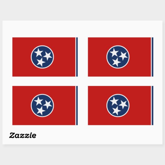 Flag-Aufkleber für Tennessee Rechteckiger Aufkleber (Blatt)