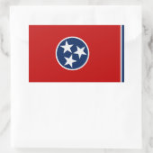 Flag-Aufkleber für Tennessee Rechteckiger Aufkleber (Tasche)
