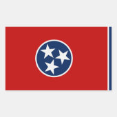 Flag-Aufkleber für Tennessee Rechteckiger Aufkleber (Vorderseite)