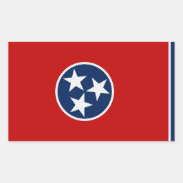 Flag-Aufkleber für Tennessee Rechteckiger Aufkleber