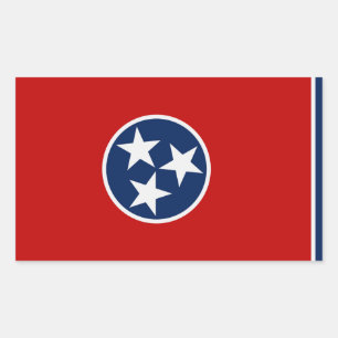 Flag-Aufkleber für Tennessee Rechteckiger Aufkleber