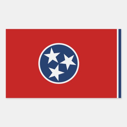 Flag-Aufkleber für Tennessee Rechteckiger Aufkleber (Vorderseite)