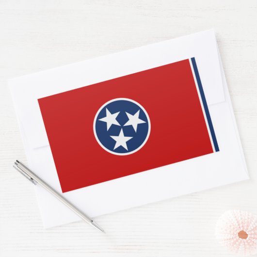 Flag-Aufkleber für Tennessee Rechteckiger Aufkleber (Umschlag)