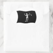 Flag-Aufkleber Ovaler Aufkleber (Tasche)