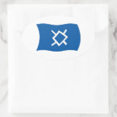 Flag-Aufkleber Ovaler Aufkleber (Tasche)