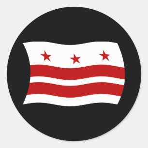 Flag-Aufkleber Washington D.C Runder Aufkleber