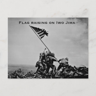 Flag-Aufziehen von Iwo Jima Postkarte