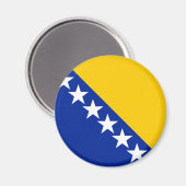 Flag BA für Bosnien und Herzegowina Magnet (Vorderseite/Rückseite)
