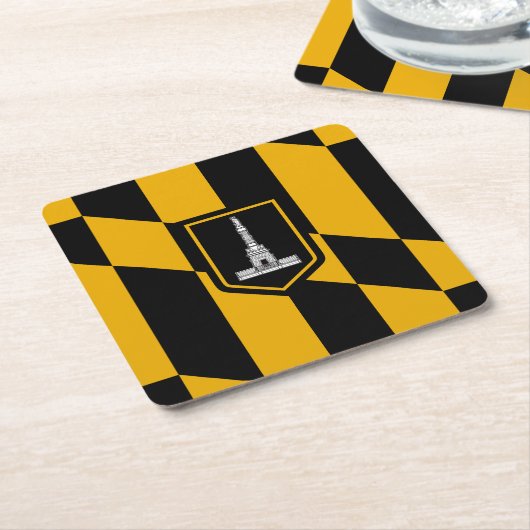 Flag Baltimore, Maryland Square Paper Untersetzer (angewinkelt)
