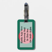 Flag Bangladesch Easy ID Personal Gepäckanhänger (Rückseite vertikal)