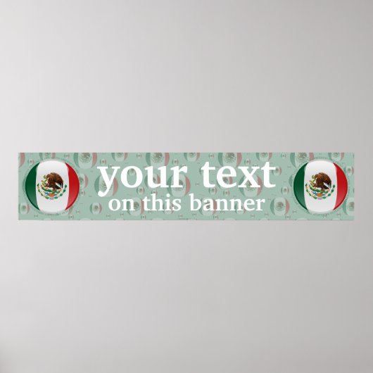Flag-Banner für Mexiko Poster (Vorne)