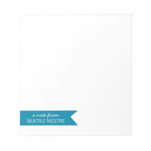 Flag Banner Personalisierte Notepad | Blau Notizblock (Vorderseite)
