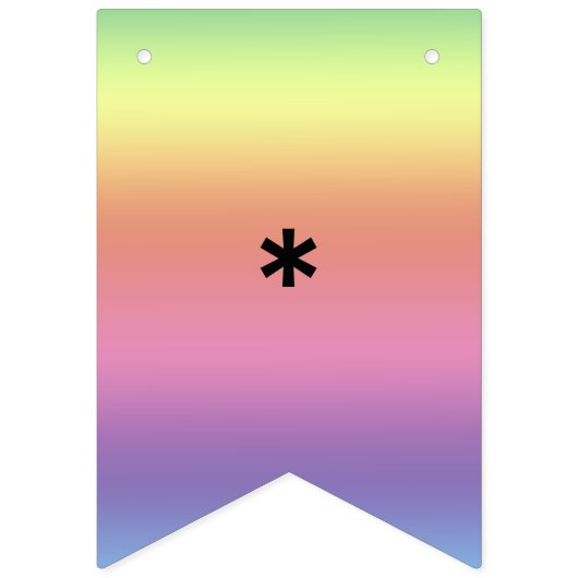 Flag-Banner - Regenbogenfarben mit Namen Wimpelkette (Zweite Fahne)