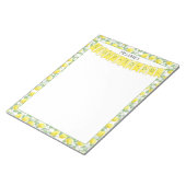 Flag-Banner und Wasserfarben-Zitronenmuster Notizblock (angewinkelt)