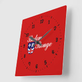 Flag Baton Rouge, Louisiana Square Wall Clock Quadratische Wanduhr (Winkel)