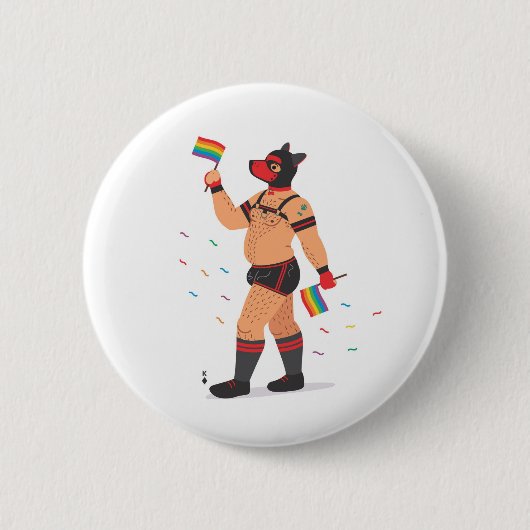 FLAG-BEAR-ERS-Welpe Button (Vorderseite)
