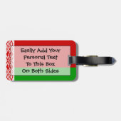 Flag Belarus Easy ID Personal Gepäckanhänger (Rückseite horizontal)