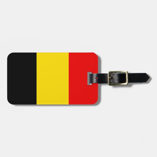 Flag Belgien Easy ID Personal Gepäckanhänger (Vorderseite horizontal)