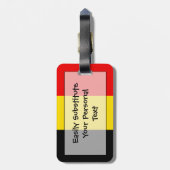 Flag Belgien Easy ID Personal Gepäckanhänger (Rückseite vertikal)