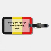 Flag Belgien Easy ID Personal Gepäckanhänger (Rückseite horizontal)