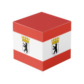 Flag Berlin Cube Würfel (Vorderseite Schrägansicht)