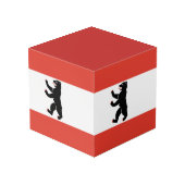 Flag Berlin Cube Würfel (Rückseite Schrägansicht)