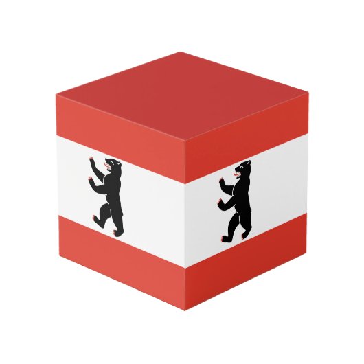Flag Berlin Cube Würfel (Rückseite Schrägansicht)