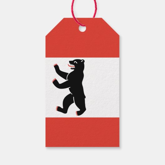 Flag Berlin Geschenketiketts Geschenkanhänger (Rückseite)
